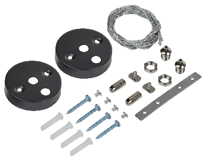 Комплект для подвесного монтажа для свет. LED лин. черн