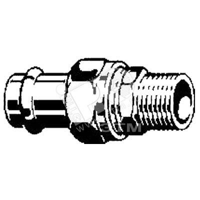 Соединение разборное 15 х 1/2' НР оцинкованная сталь Prestabo SC-Contur модель 1165