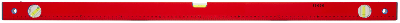 Уровень ''Стандарт'', 3 глазка, красный корпус, фрезерованная рабочая грань, шкала 1000 мм