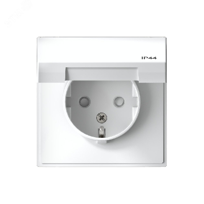 ARTGALLERY розетка с заземл. со шт. с крышк, 16А, IP44, механизм, белый
