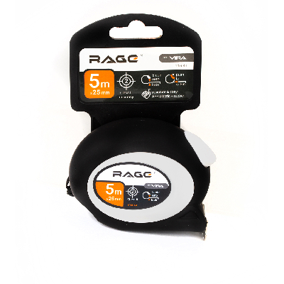 Рулетка с прорезиненным покрытием Soft-Touch автостопом 5 м х 25 мм