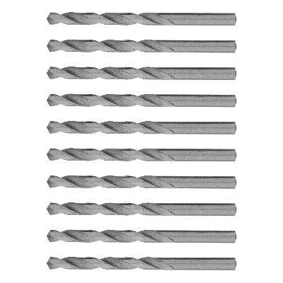 Сверло по металлу, 8,0 мм, полированное, HSS, 10 шт. цилиндрический хвостовик