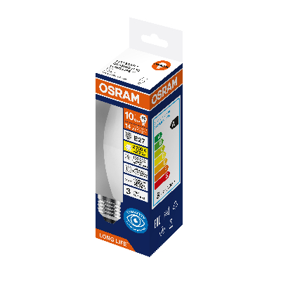 Лампа светодиодная свеча 10Вт 806Лм 2700К Е27 170-250В OSRAM LONG LIFE