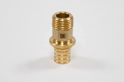 Переходник 20х1/2'НР с наружной резьбой, аксиальный, латунь DZR